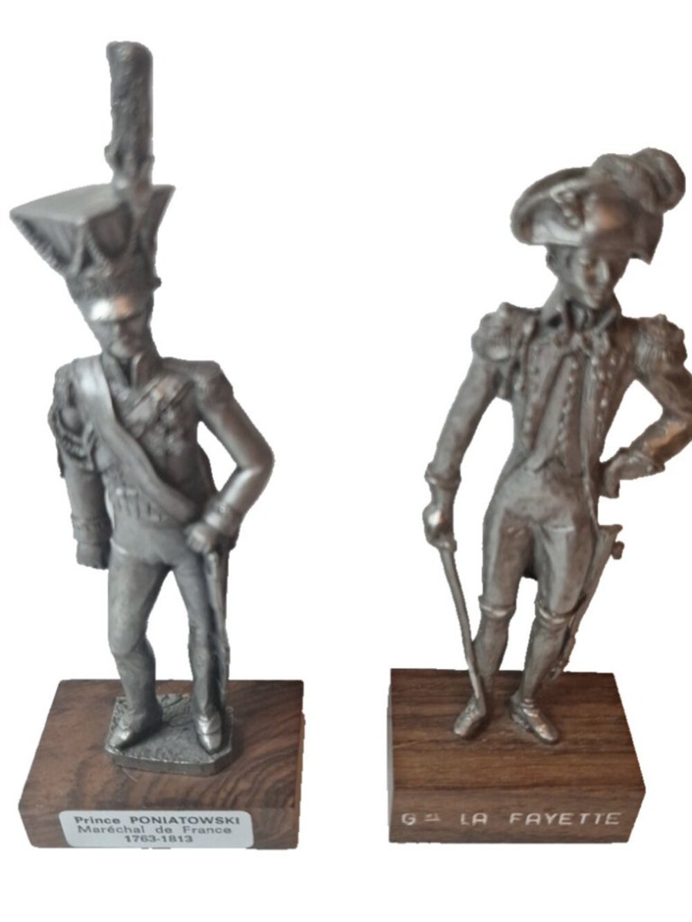 Prince Poniatowski Lafayette Metal Figures Statues Vintage Military Soldiers Set